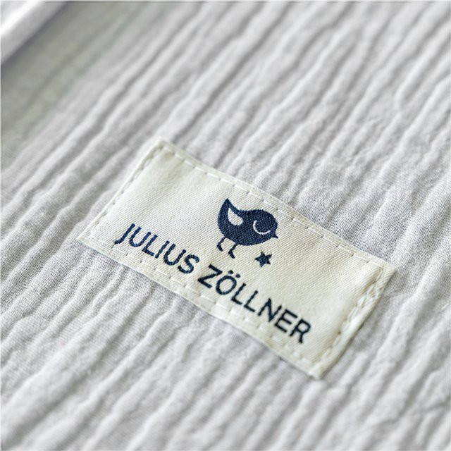 Julius Zöllner Sommerschlafsack Musselin Sommertraum für Babys in Grau und Weiß 0.5 TOG - Bild 1