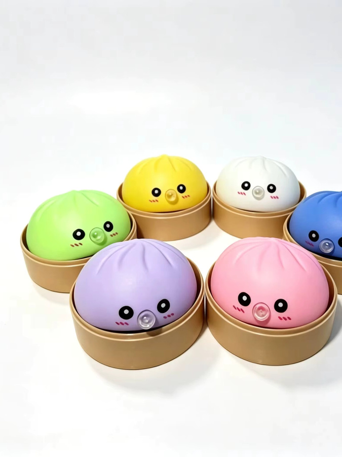 AMZSTEM Squeeze Bubble Baozi Squishy, Niedliches Dampfbrötchen-Stresskiller Fidget-Spielzeug - Bild 1