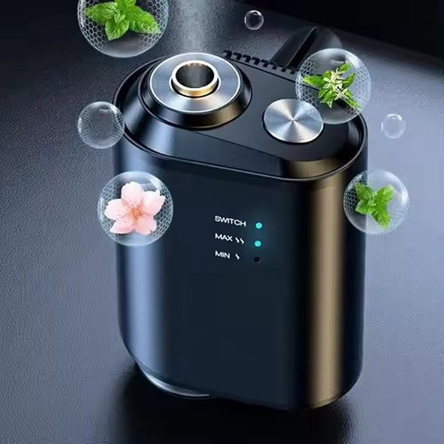 HAOYUNMA Ätherisches Öl Auto Lufterfrischer Aroma Diffusor Clip in Silber oder Schwarz - Bild 1