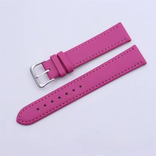 Shan Qiao Uhrenarmband, PU Leder, 18mm, pink, Unisex - Bild 1