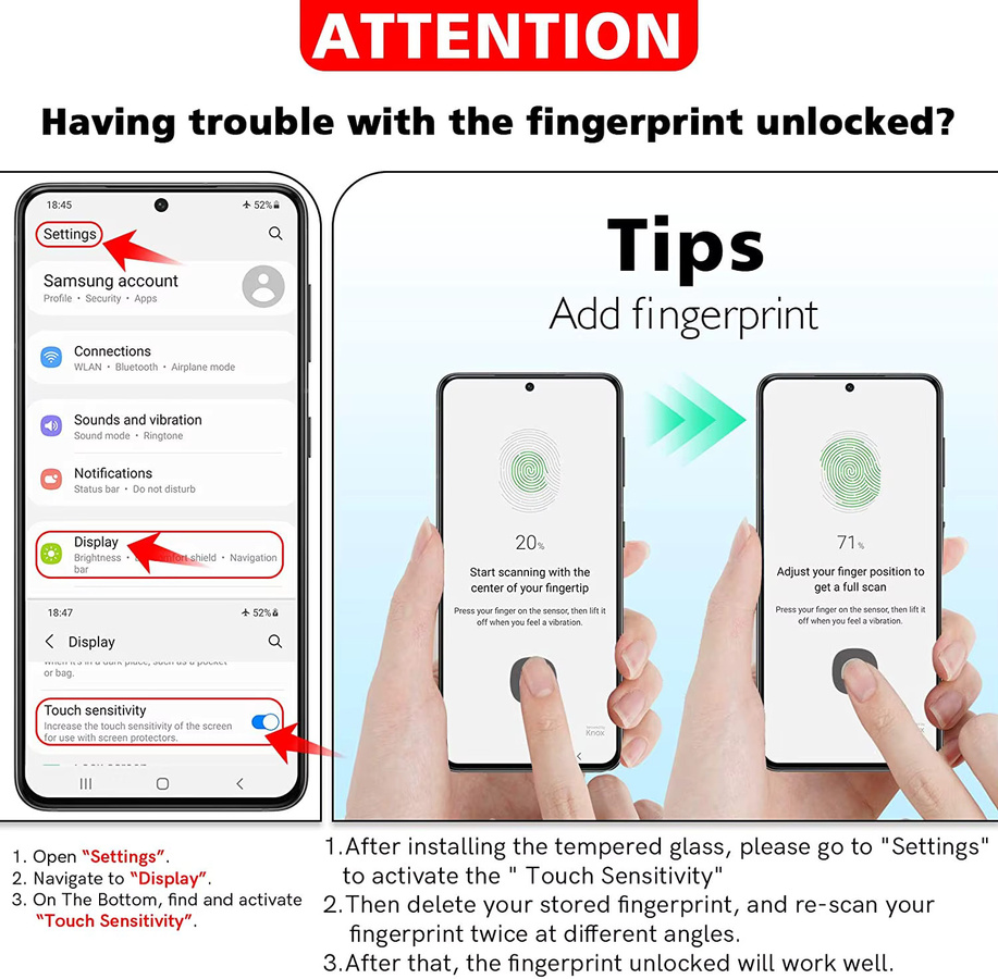 3/5 Stück Gehärtetes Glas Schutzfolie für Xiaomi Mi 15T und 15T Pro, Transparent, Ultraschall-Fingerabdruck-Entsperrung kompatibel - Bild 2