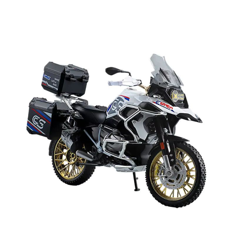 WELLY Simulationsmodell R 1250 GS Adventure Motorrad im Maßstab 1:10 aus Legierung in Schwarz - Bild 4