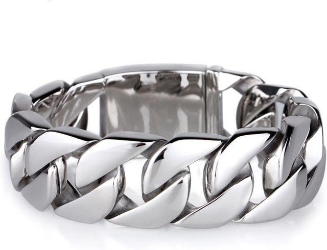 TrustyLan Jewelry Armband, Edelstahl, Silber, Herren, 19 cm - Bild 1