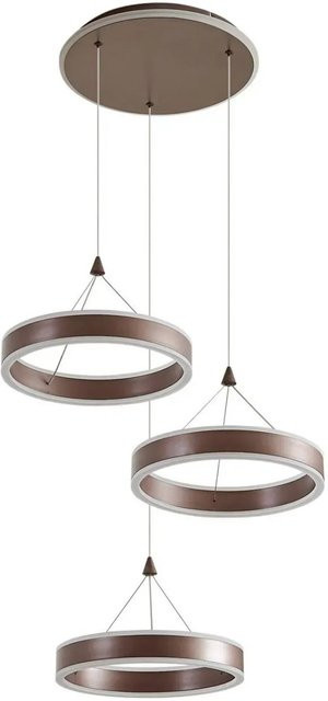 Lucande LED Kolo Pendelleuchte aus Metall in Braun, 3-flammig, dimmbar, modern, Höhe: 80 cm - Bild 1