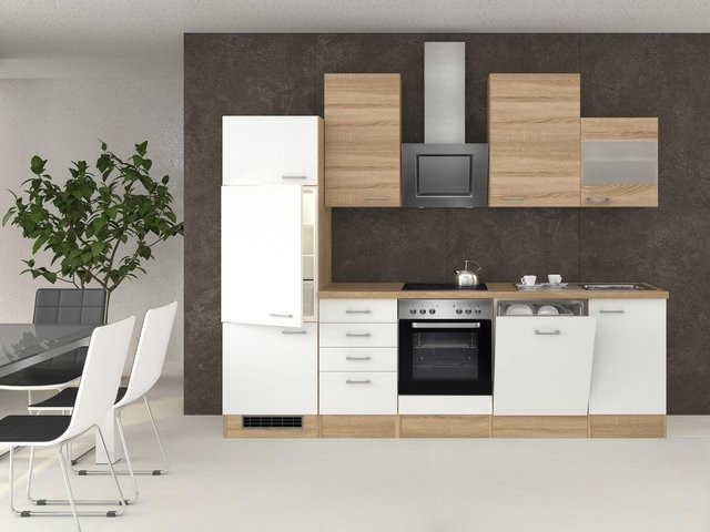 Küchenzeile Flex-Well G-280-2301 mit Glas Samoa, Breite: 280 cm - Bild 1
