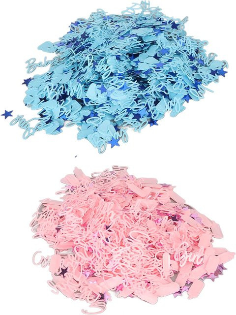 GoolRC Gender Reveal Tischkonfetti in Rosa und Blau, 160g wiederverwendbares Partykonfetti - Bild 1