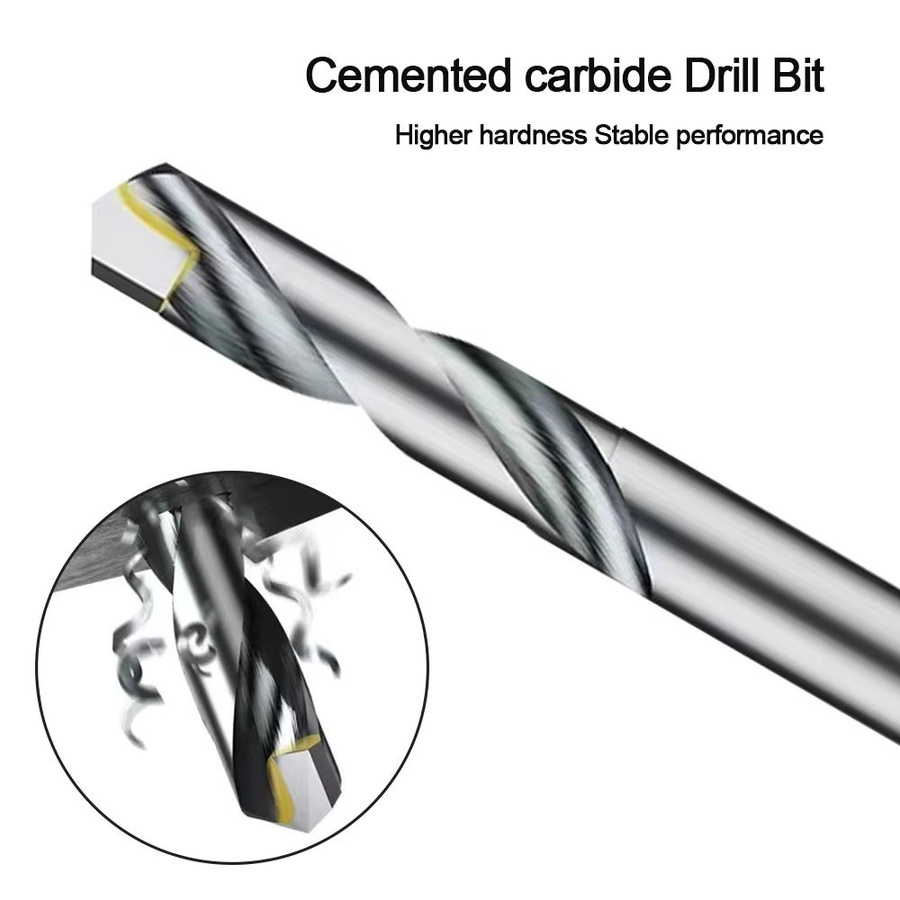Vollhartmetall Spiralbohrer für die CNC-Metallbearbeitung in Silber, Durchmesser: 4,5 mm - Bild 2