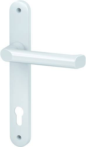 BASI Schmalrahmen-Garnitur SR 4100 PZ Rund in Alu Weiß Matt mit Schraubbefestigung, B/H: 260 x 40 mm, T: 60 mm - Bild 1