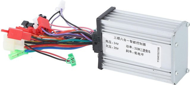 Igeteck Bürstenloser Motorcontroller 24V 350W für Elektrofahrräder, Fahrräder und Dreiräder in Weiß/Silber - Bild 1