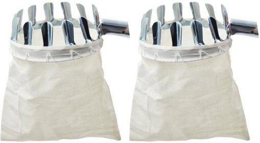 HOMEKA Ergonomischer Obstpflücker aus Metall, 2er-Set, Silber - Bild 1