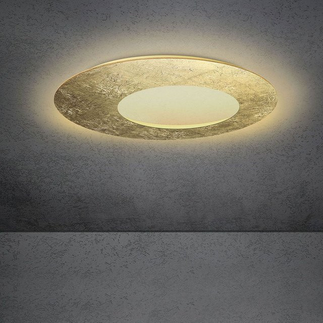 Escale Blade Open 79 LED Wand- und Deckenleuchte in Blattgold mit Up-Down-Lichtfunktion und 2700K Warmweiß - Bild 1