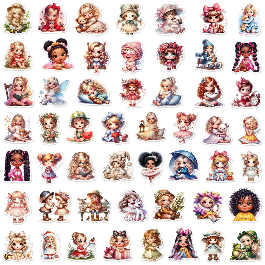 GOGOTU Puppen-Aufkleber, 50-teiliges Set, multicolour - Bild 3