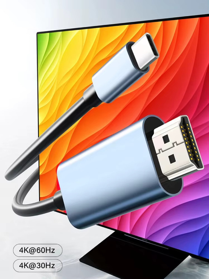 KEBIDUMEI USB-C auf HDMI Kabel für 4K 60Hz, Konverterkabel kompatibel mit iPhone, MacBook Air, iPad und Samsung Laptop - Bild 6