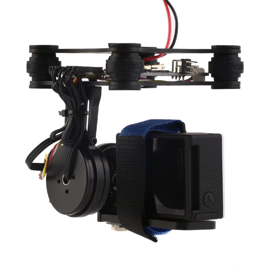 Mitoot 2-Achsen-Bürstenloses Gimbal-Kamera-System mit 2208 Motoren und BGC Controller Board in Schwarz für RC-Drohnen und SJ4000 FPV Kameras - Bild 2