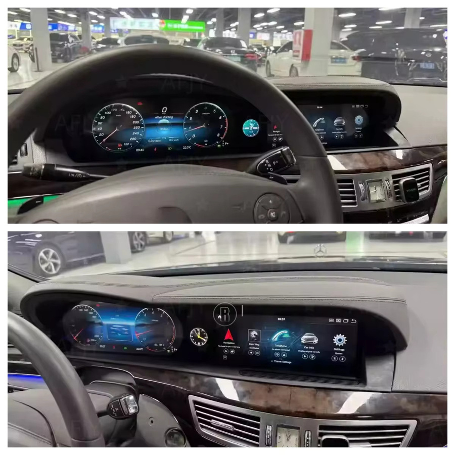 YANFU Digitales Kombiinstrument für Mercedes Benz S W221 2006-2013 mit Dual-Screen, Android Auto und Wireless CarPlay, DSP Armaturenbrett Head Unit - Bild 5