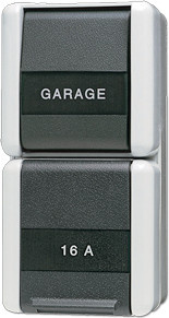 Jung Wippe und Klappdeckel WG800 IP44 mit Beschriftungsfeld 22x48mm in Weiß - Bild 1