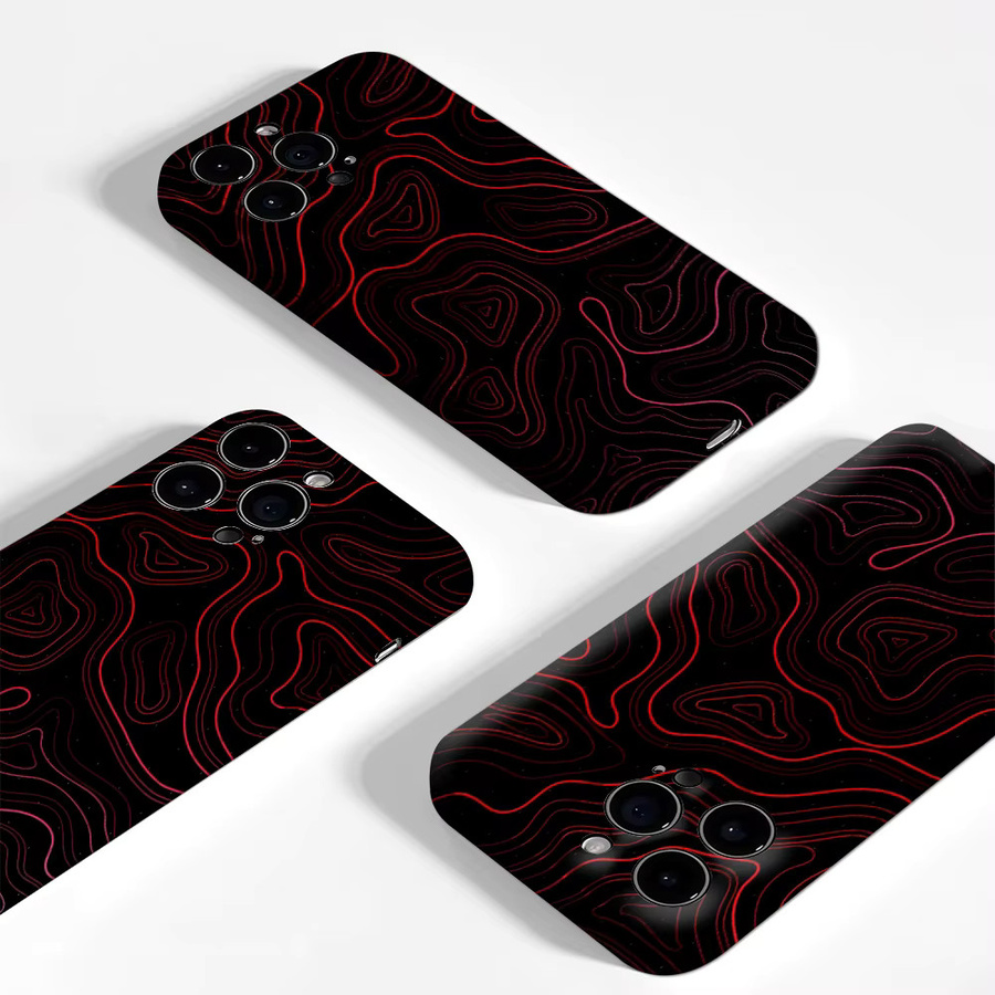 Robuste Topo Handyhülle von Potdemiel für iPhone 17 16 15 14 13 Pro Max Plus in Rot mit Magnetfunktion und Doppel-Schicht-Schutz - Bild 3