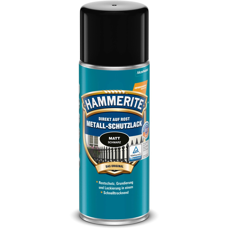Hammerite Metall-Schutzlack Spray Schwarz matt 400 ml - Bild 2