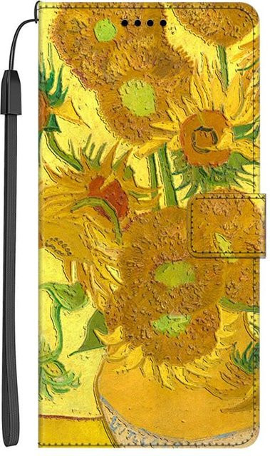 Lederhülle mit Blumenmuster für Xiaomi Poco X8 Pro Max und Poco F8 Ultra in Gelb mit Geldbörsenfunktion und Ständer-Funktion - Bild 1