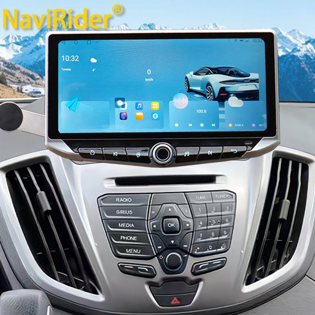 NAVIRIDER Android Multimedia Player mit 10,88 Zoll Display für Ford Transit (2013-2018), Wireless CarPlay, Bluetooth und GPS, Schwarz - Bild 1