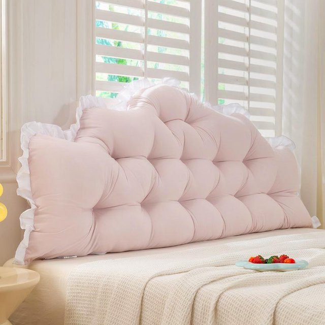 Pickerr Kopfteilkissen für Wohnheime, weich und kollisionshemmend, Pink, L 180 x H 65 x T 10 cm - Bild 1