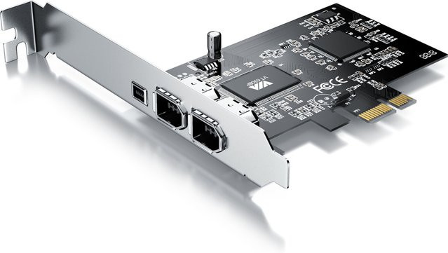 CSL PCI-E Firewire Erweiterungskarte mit 3 Anschlüssen in Schwarz - Bild 1