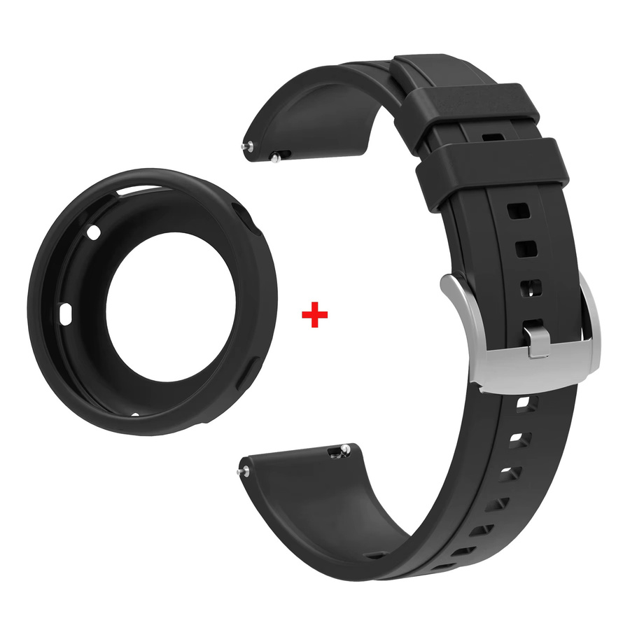 Indekos Silikonhülle und Armband Set für Huawei Watch GT4 und GT5 41 mm in Gelb und Multicolour - Bild 1
