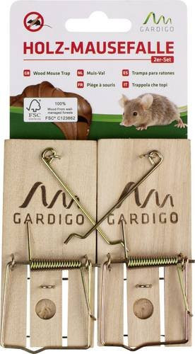 Gardigo Holz Schlagfalle Mausefalle 2er-Set in Braun - Bild 1