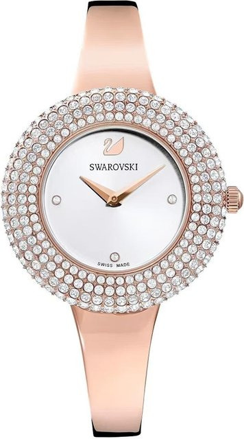 Swarovski Damenuhr, Edelstahl, Roségold, Quarz, 34 mm, Kristall - Bild 1