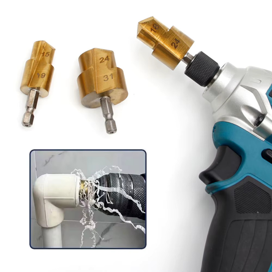 Mr Drill Hebebohrer mit sechseckigem Griff in Gold für PPR-Leitungen und mehrschichtige Wasserrohre - Bild 2