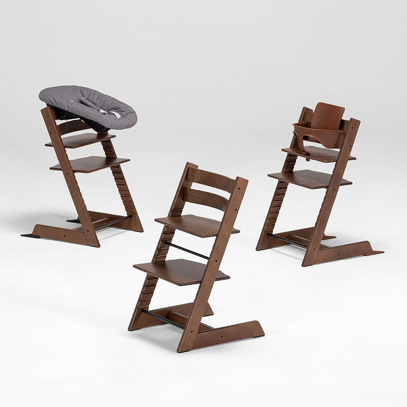 Stokke Tripp Trapp Treppenhochstuhl Bundle mit Newborn Set in Grau und Braun - Bild 3