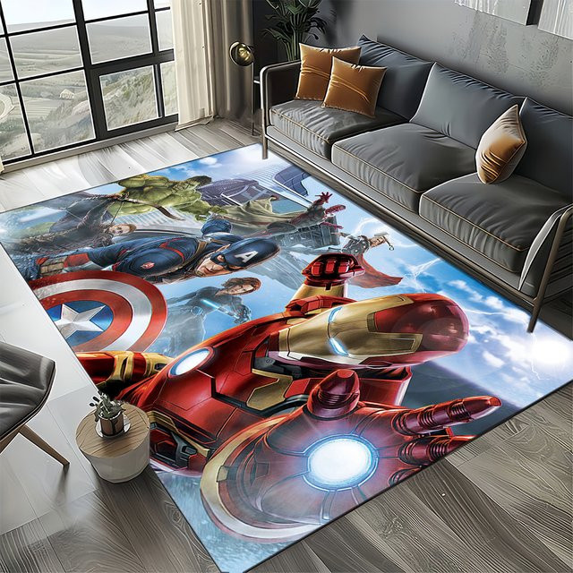 Potdemiel Marvel 3D Superhelden-Teppich Venom Captain Multicolor für Wohnzimmer und Kinderzimmer - Bild 1