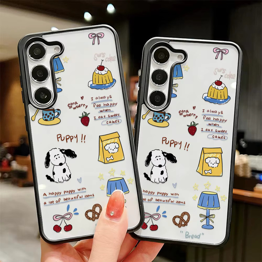 Transparente Handyhülle mit Welpen-Design für Samsung Galaxy S26 Ultra S25 A57 A36 A26 A17 A37 A56 A16 A06 inklusive Trageband und Stoßschutz - Bild 3