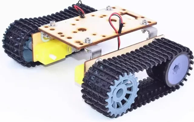TIMEA DIY Auto Roboter RC Tank Chassis, Metall, Bunt / Mehrfarbig - Bild 1