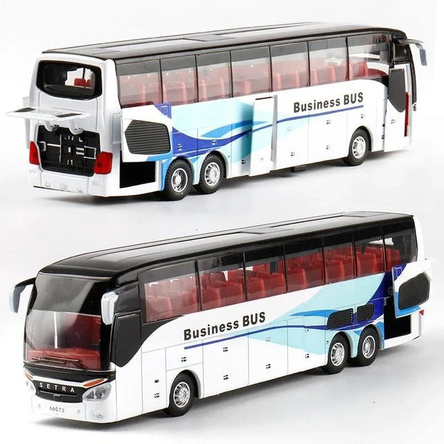 Yiran toy 1 Geschäftsbus-Modell, 1:32, Metall, Rückziehauto, ab 14 Jahre - Bild 1