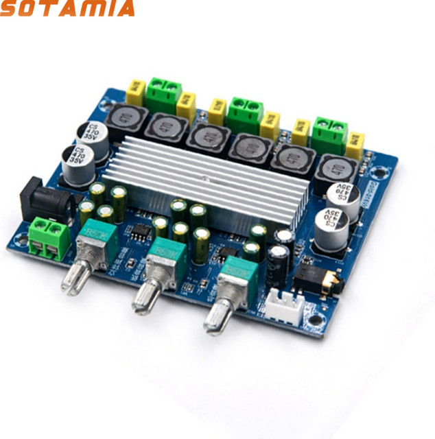 SOTAMIA TPA3116 HIFI Audio Verstärker Modul 2,1 Kanal in Blau mit 2*50W + 100W High Power - Bild 1