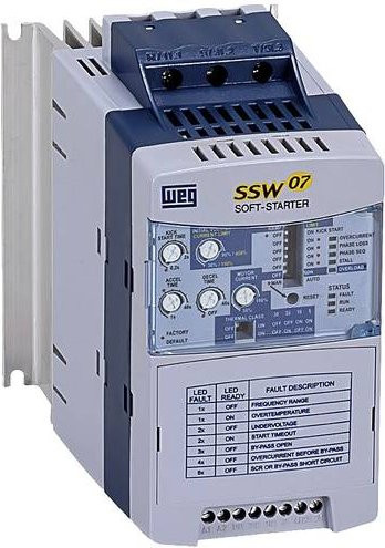 WEG Sanftstarter SSW07 0024 T5 SZ in Grau mit 11 kW Motorleistung bei 400 V und 24 A Nennstrom - Bild 1