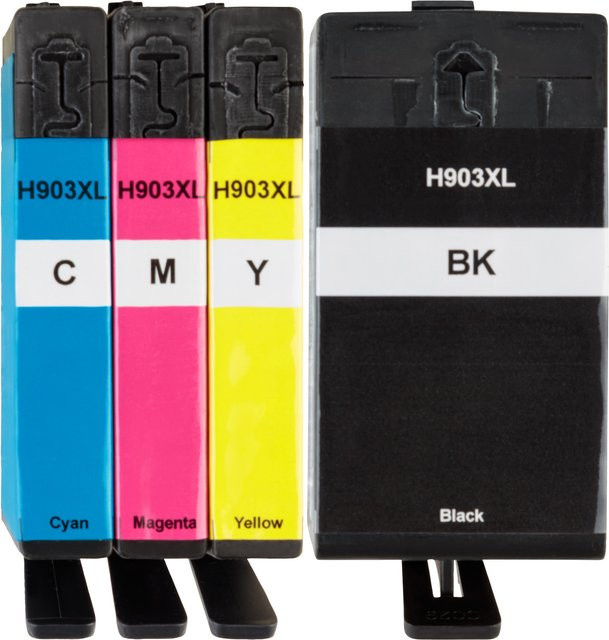CRELANDO Druckerpatronen Multipack 903XL für HP, kompatibel mit Canon und Epson, Schwarz, Gelb, Multicolor - Bild 1