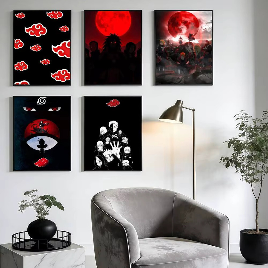 Naruto Akatsuki Poster Aufkleber Vintage Wanddekoration Kunstdruck in Mehrfarbig, B/H: 21,0 x 30,0 cm - Bild 3