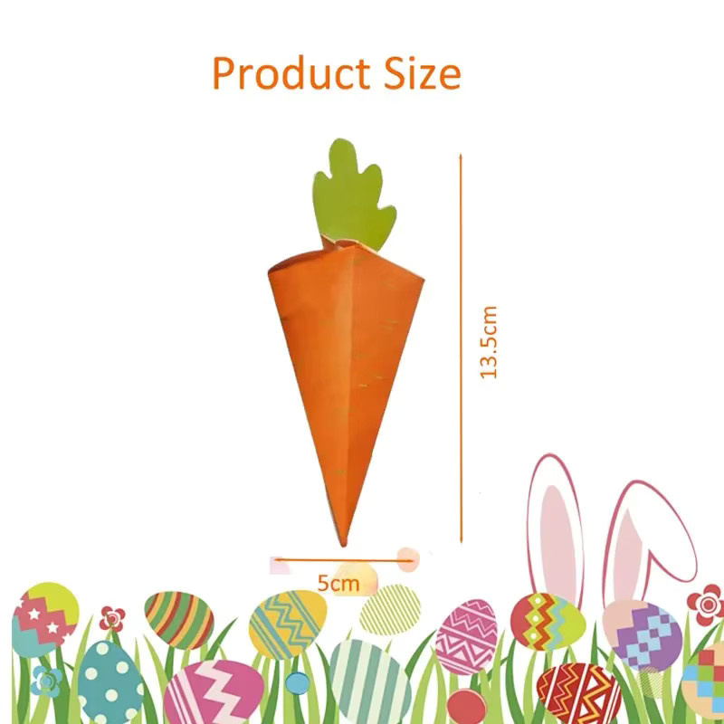 Osterhasen-Karotten-Geschenkbox-Set aus Papier in Orange für Ostern und Frühlingsdekoration - Bild 5