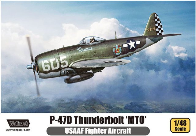 Wolfpack Designs P-47D Thunderbolt Mittelmeerraum, Plastikmodellbausatz, 1:48, Grau - Bild 1