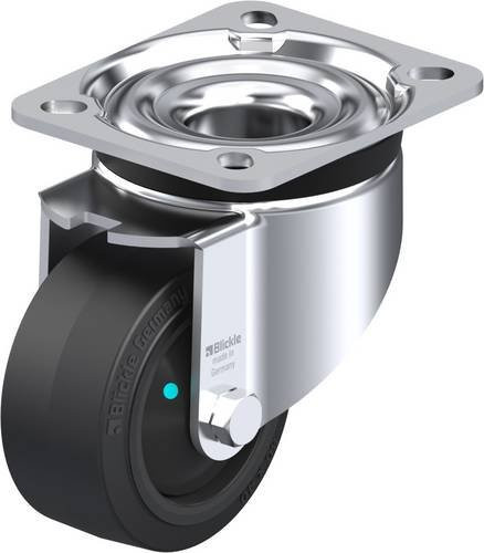 Blickle Lenkrolle LK-POEV 82KFD in Schwarz und Silber mit Rad-Durchmesser 80 mm und einer Tragfähigkeit von 170 kg - Bild 1