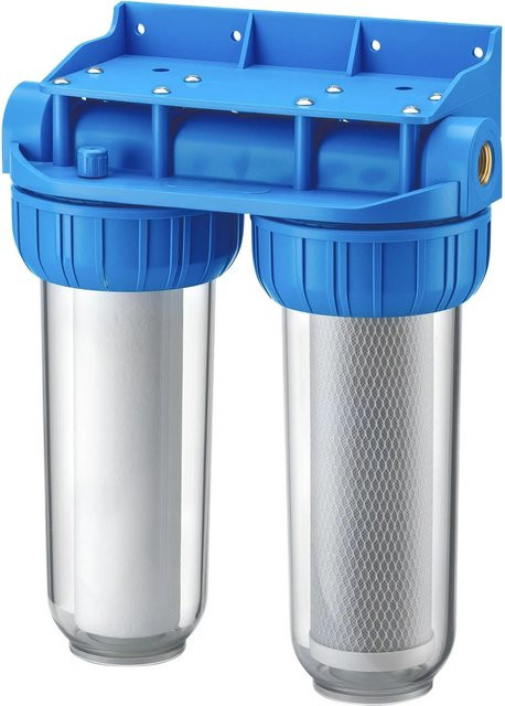 Naturewater Nw-Br10B3 Doppelfilter Wasserfilter mit Sediment- und Aktivkohlefilter, 1/2 Zoll, Blau - Bild 1