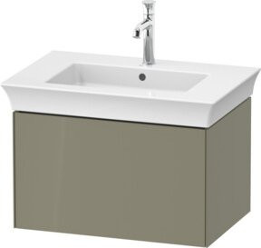 Duravit Waschtischunterschrank ohne Aufsatz White Tulip, 1 Auszug, Steingrau Hochglanz, B/T/H: 68,4 x 45,8 x 41 cm - Bild 1