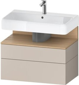 Duravit Waschtischunterschrank Qatego in Beige, Wandhängend, B/T/H: 79 x 47 x 59 cm - Bild 1