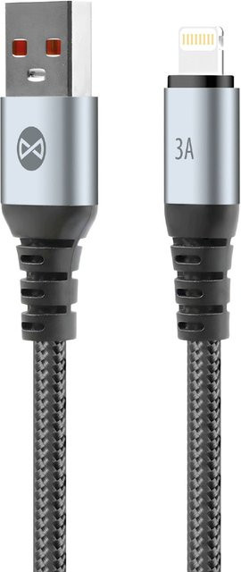Braix USB-A zu Lightning Daten- und Ladekabel mit 18W in Schwarz, Länge: 1 m - Bild 1