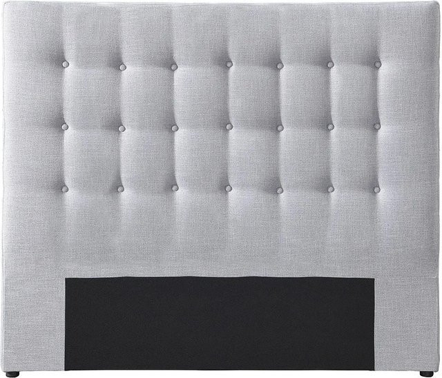 Vente-unique Bettkopfteil Francesco Polsterteil in Lichtgrau, Breite: 164,5 cm - Bild 1