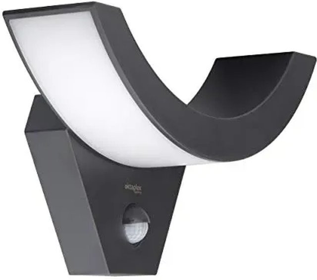 Oktaplex LED Außenleuchte Lima mit Bewegungsmelder, IP54, Warmweiß 3000K, Schwarz/Grau - Bild 1