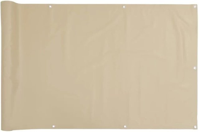 vidaXL Balkon-Sichtschutz aus Oxford-Gewebe in Beige, Breite: 90 cm, Länge: 500 cm - Bild 1