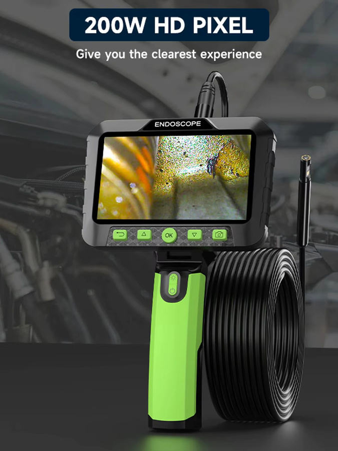 ZEMICAM Handheld Endoskop mit 5 Zoll IPS Bildschirm, 1080P HD Kamera, 360 Grad Auto Rotate und 9,5mm Kamerakopf, Schwarz - Bild 7